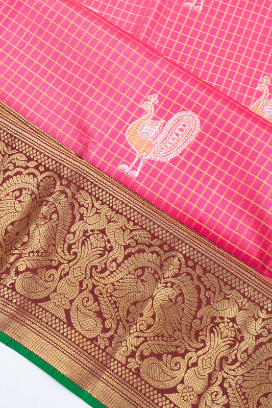 Pink Kanchipuram Silk Saree