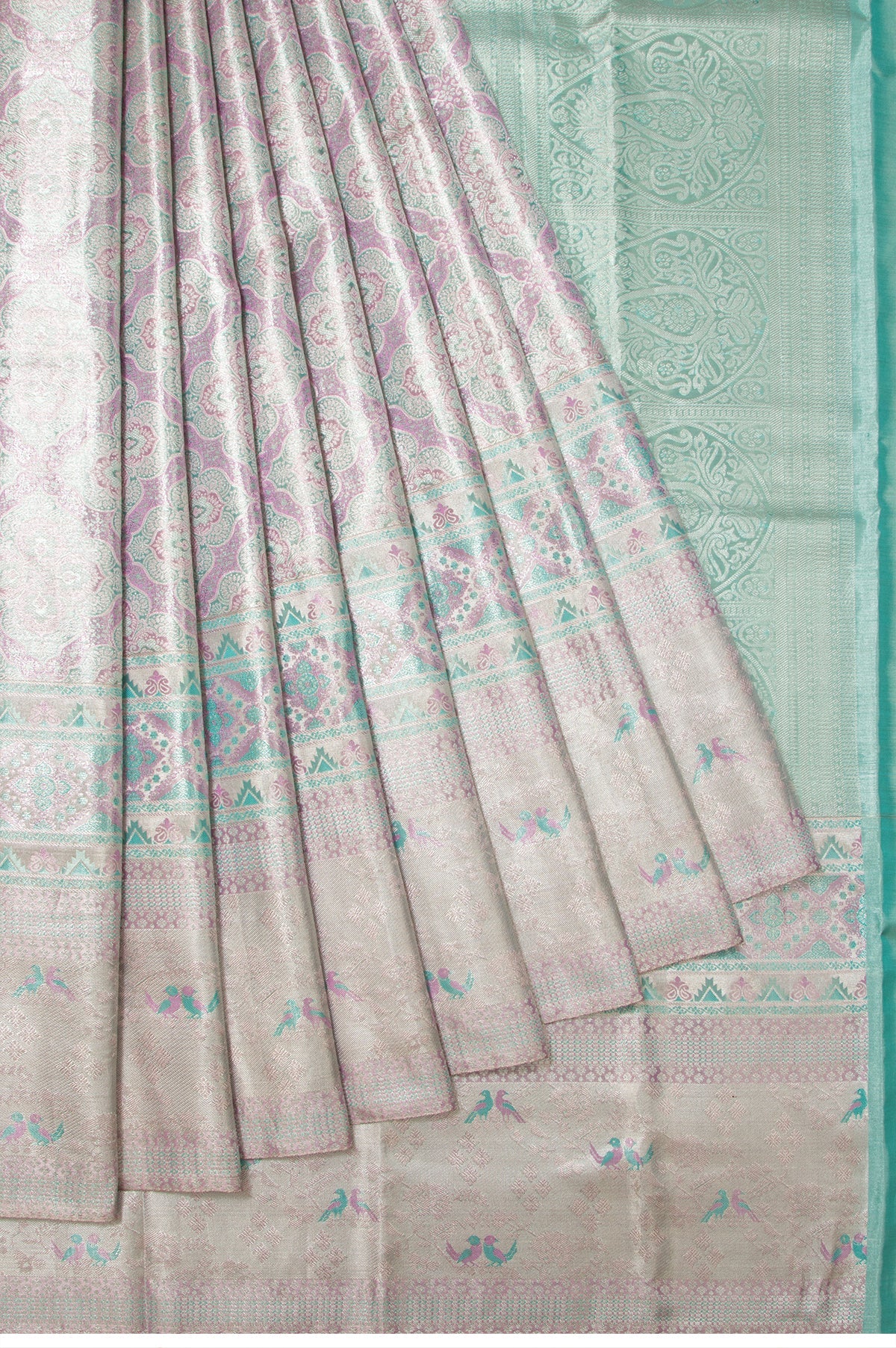 Pink Kanchipuram Tissue Silk Saree