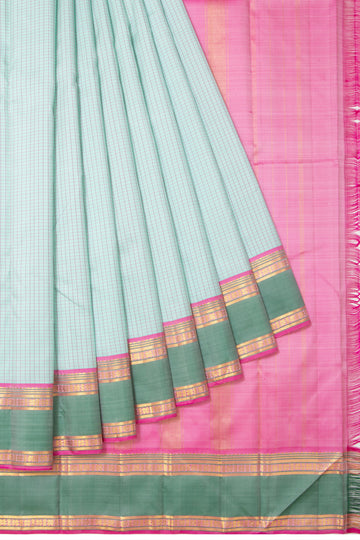 Sea green Kanchipuram Silk Saree