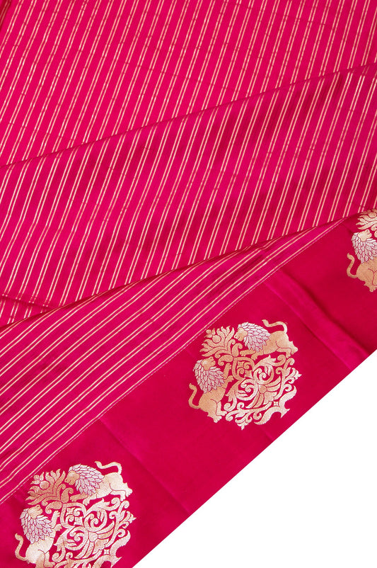 Pink Banaras Katan Silk Saree