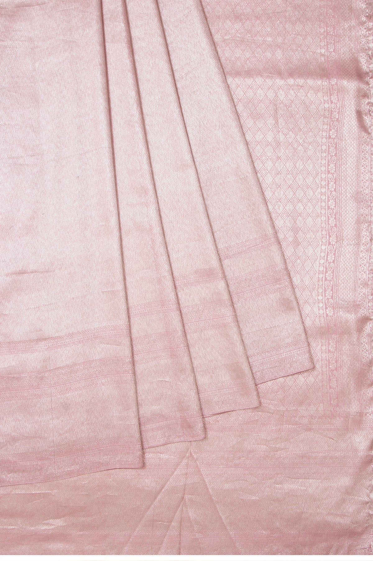 Onion Pink Banaras Katan Silk Saree