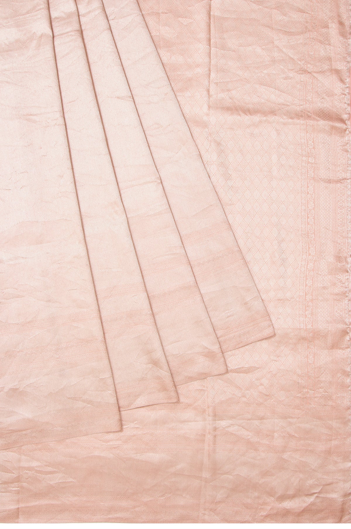 Peach Banaras Katan Silk Saree