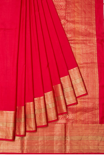 Red Banaras Katan Silk Saree