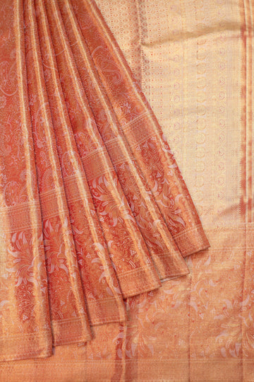 Elegant Red Kanchipuram Tissue Silk Saree