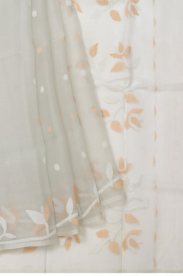 Pista Green Bengal Jamdani Saree