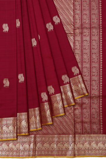 Magenta Kanchipuram Silk Saree