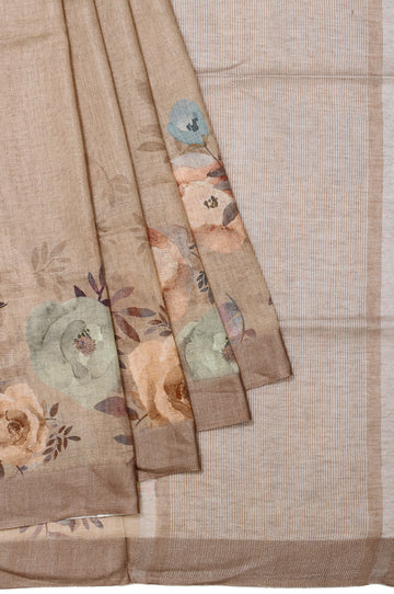 Beige Linen Cotton