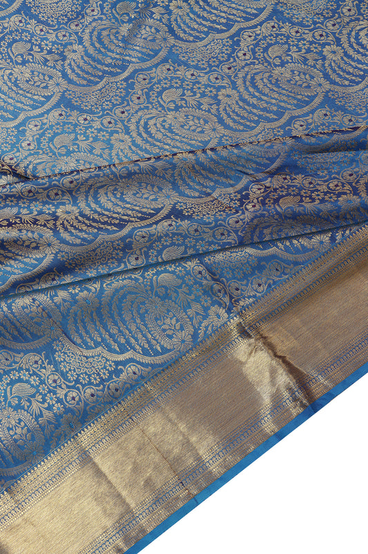 Ananda Blue Kanchipuram Silk Saree