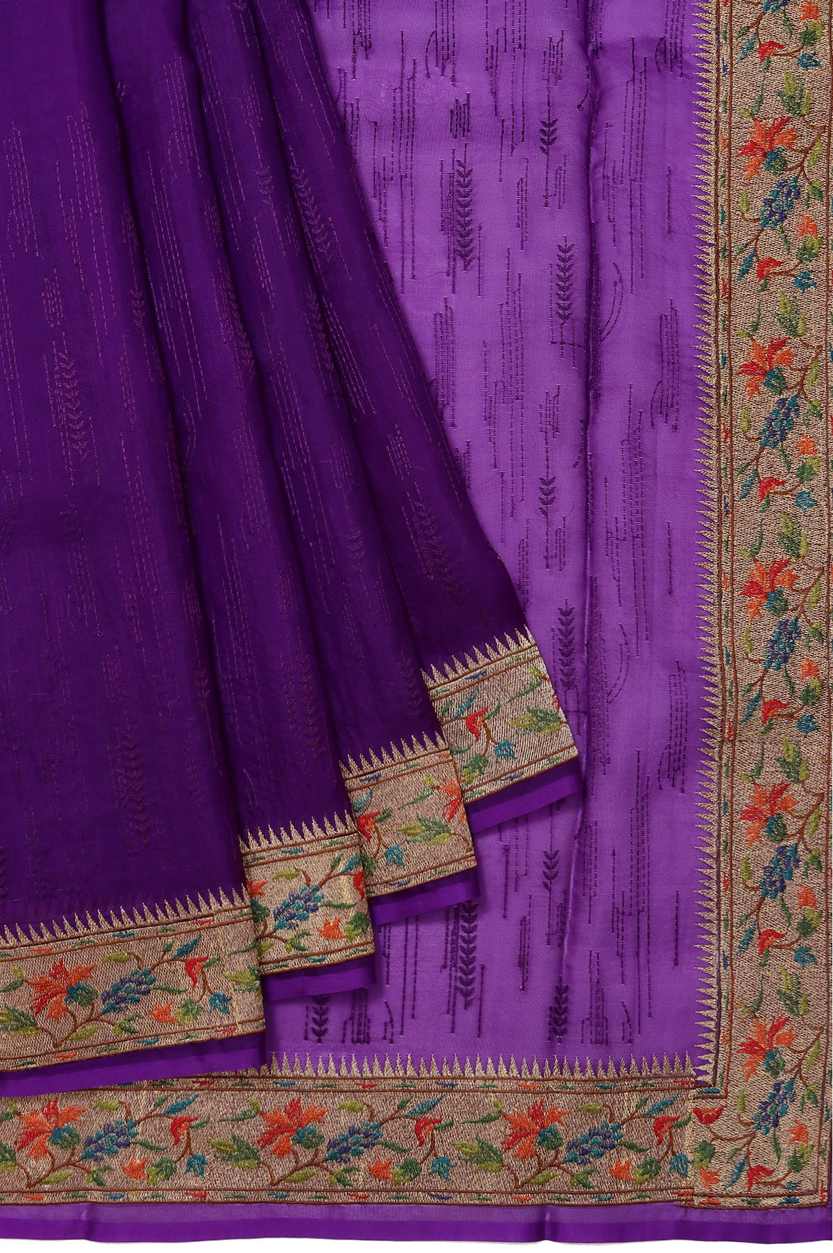 Violet Organza Silk Saree