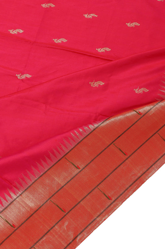 Pink Paithani Silk Saree