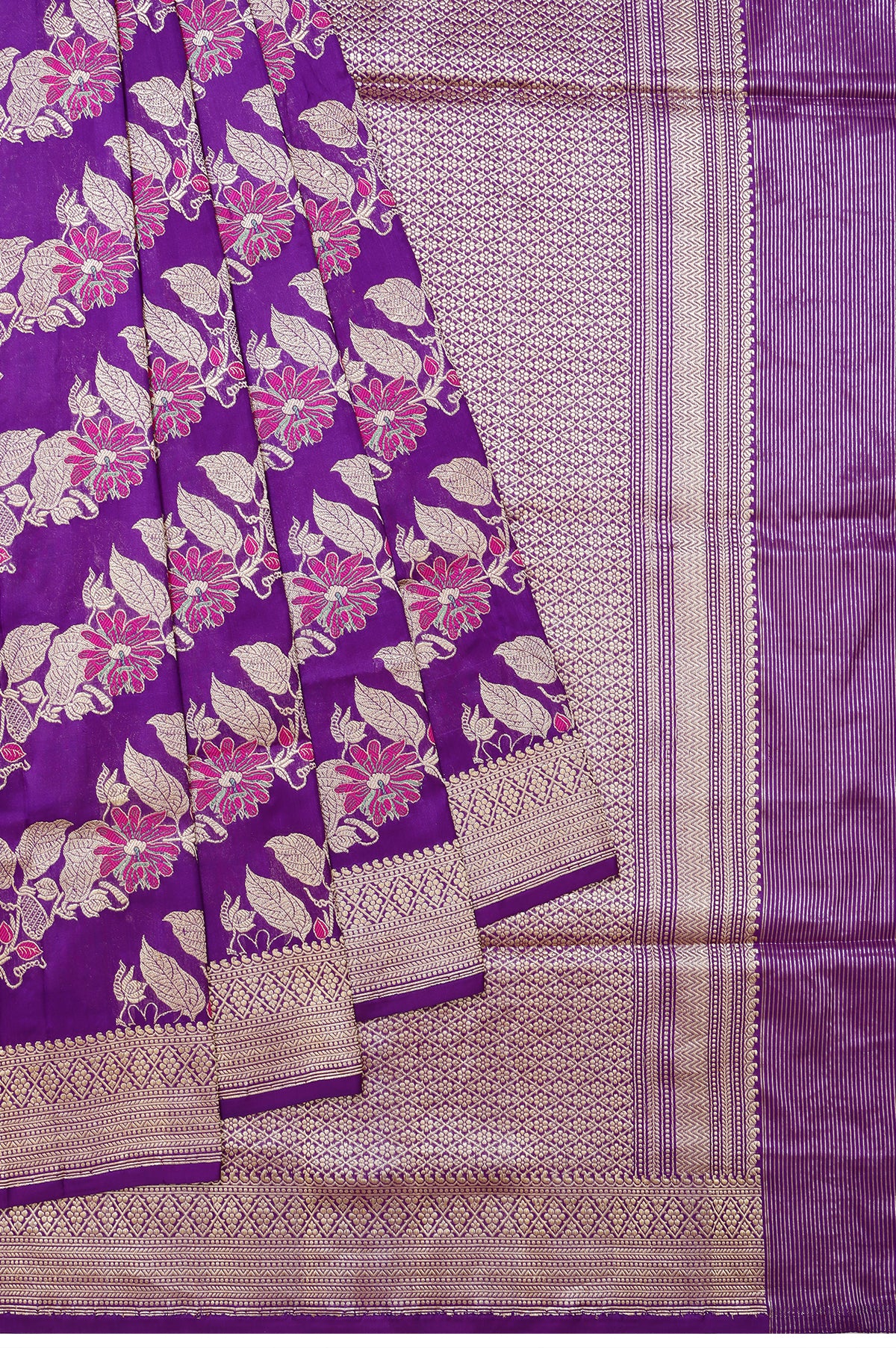 Purple Banaras Katan Silk Saree