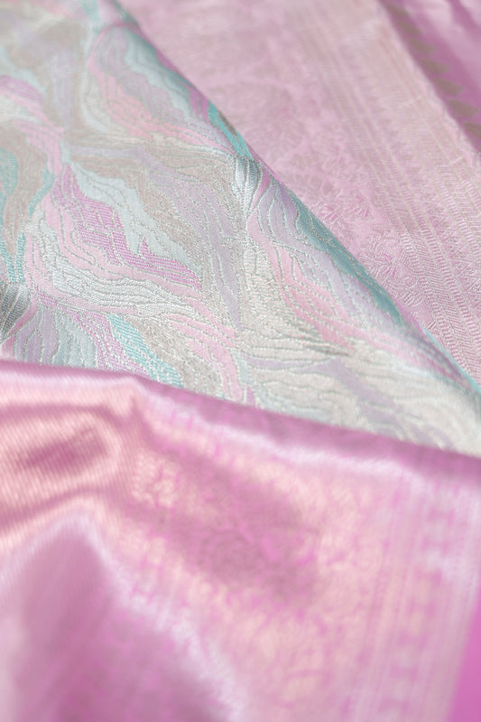 Silver Kanchipuram Silk Saree