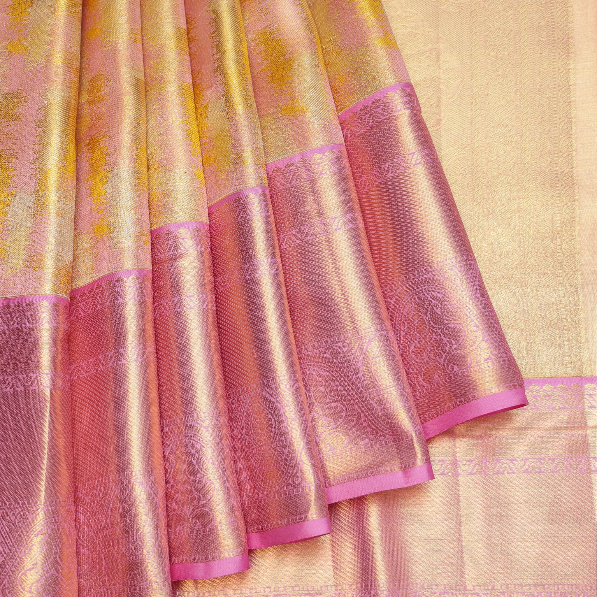 Pink Kanchipuram Silk Saree