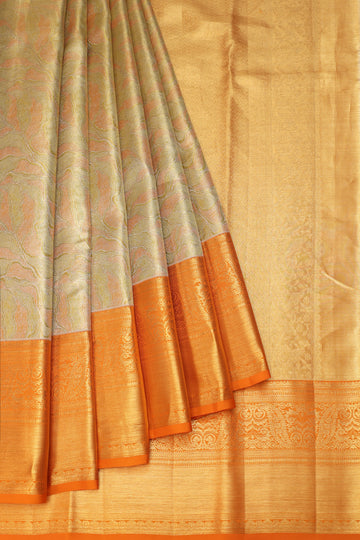 Multicolour Kanchipuram Silk Saree