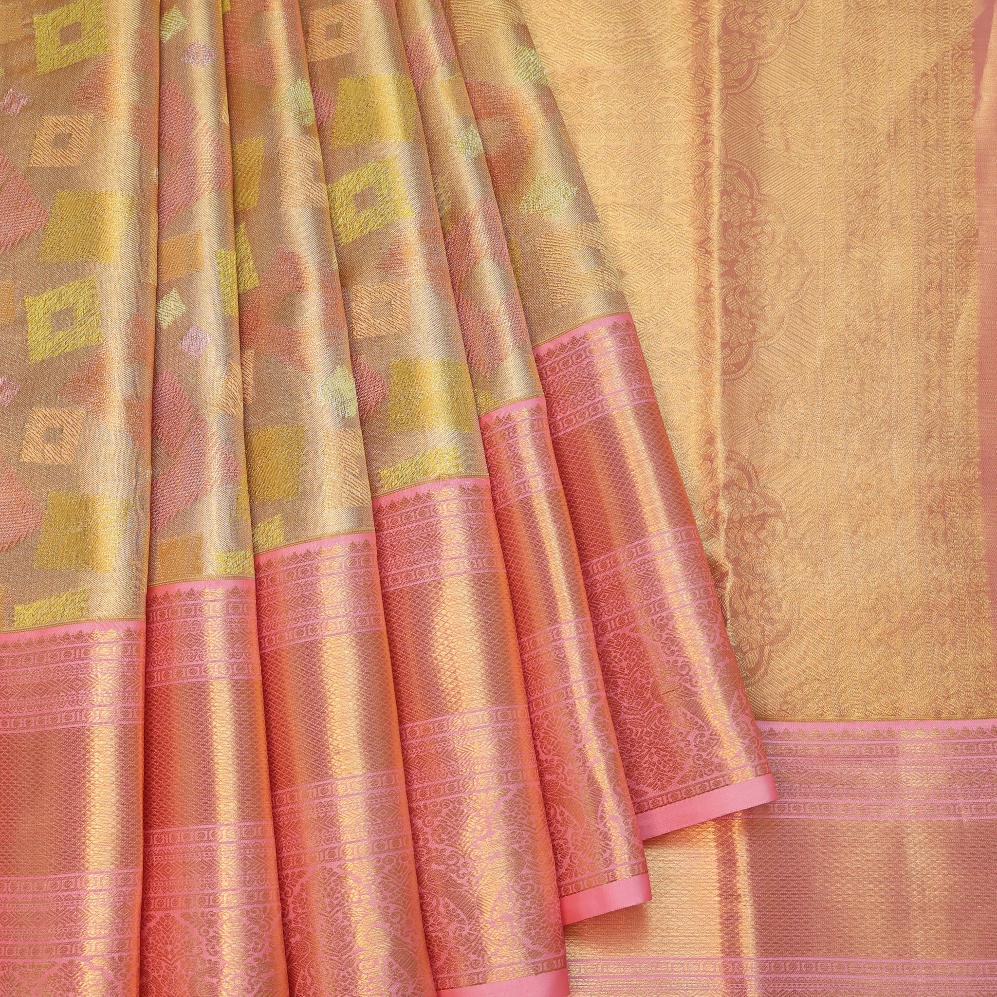 Multicolour  Kanchipuram Silk Saree