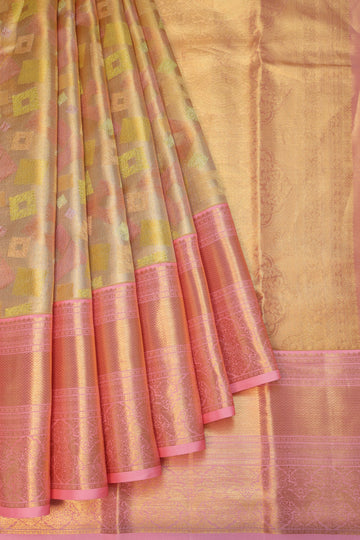 Multicolour  Kanchipuram Silk Saree