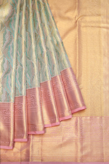 Pista Green  Kanchipuram Silk Saree