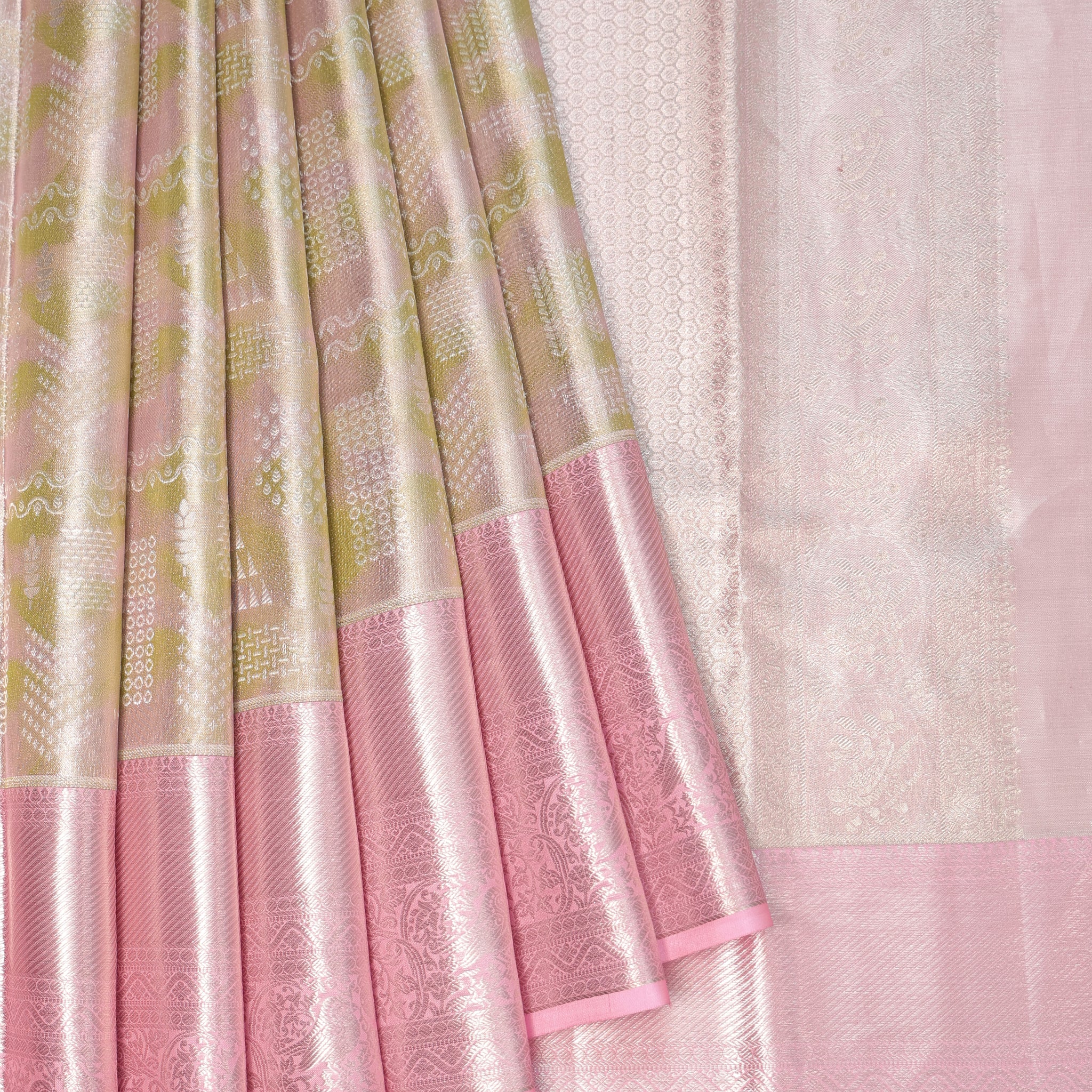 Multicolour Kanchipuram Silk Saree