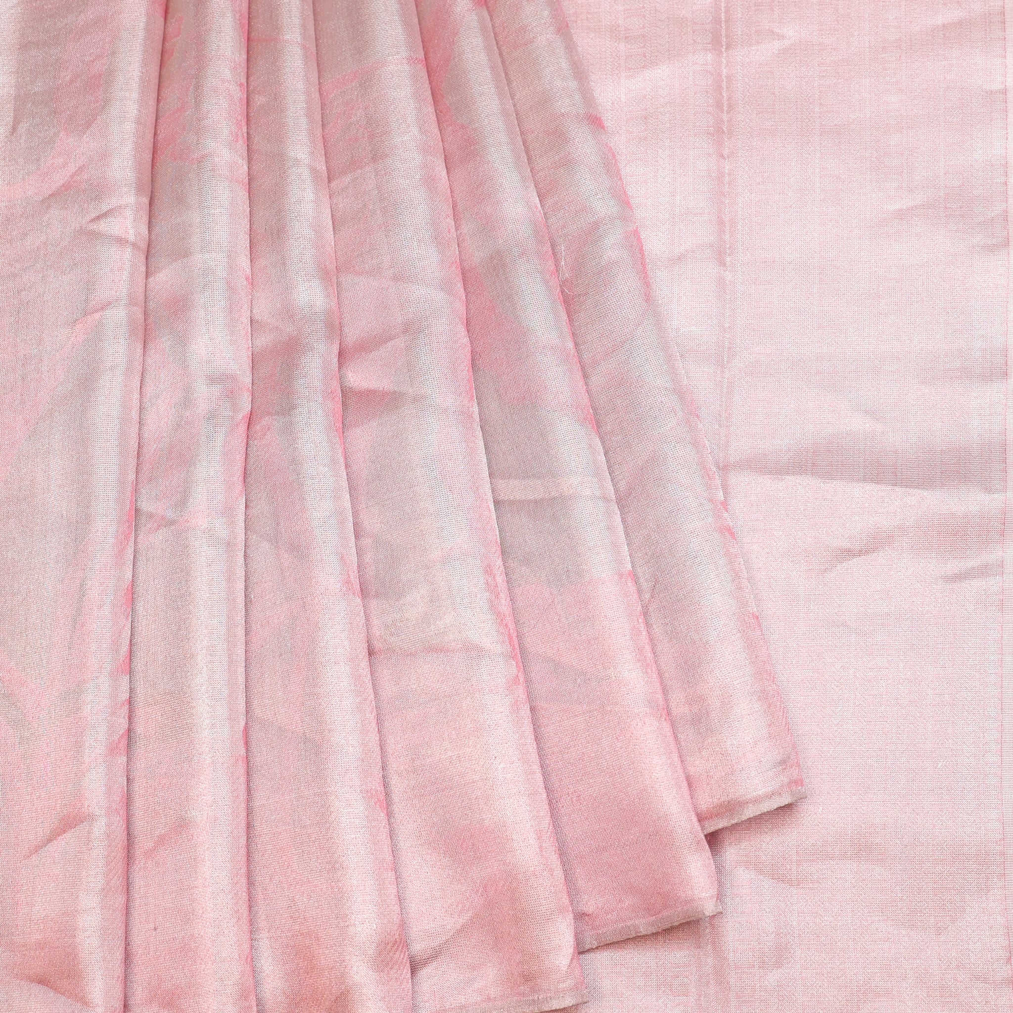 Onion pink Kanchipuram Tissue Silk Saree