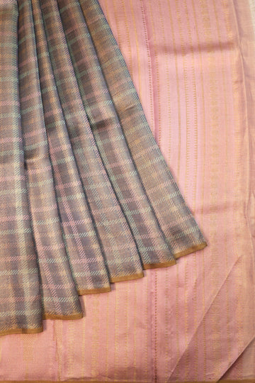 Multi Colour Kanchipuram Tissue Silk Saree