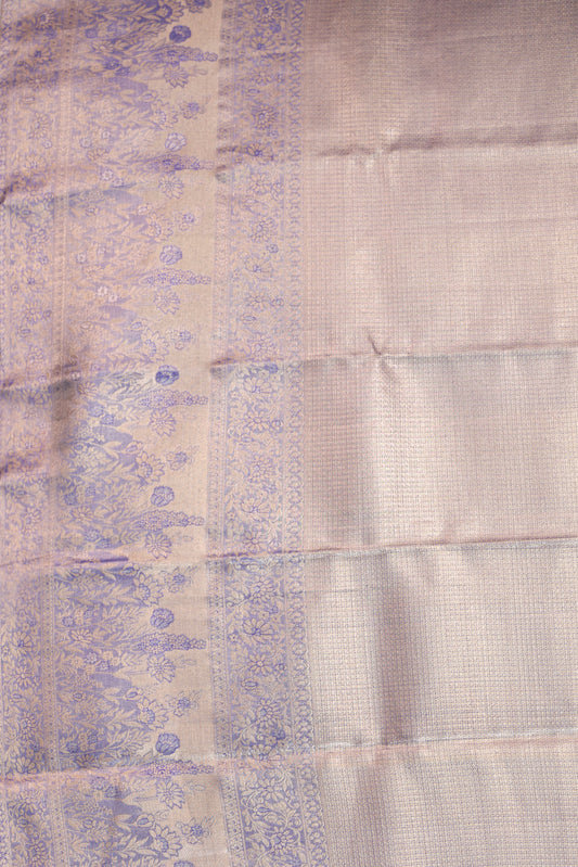 Silver Kanchipuram Tissue Silk Saree