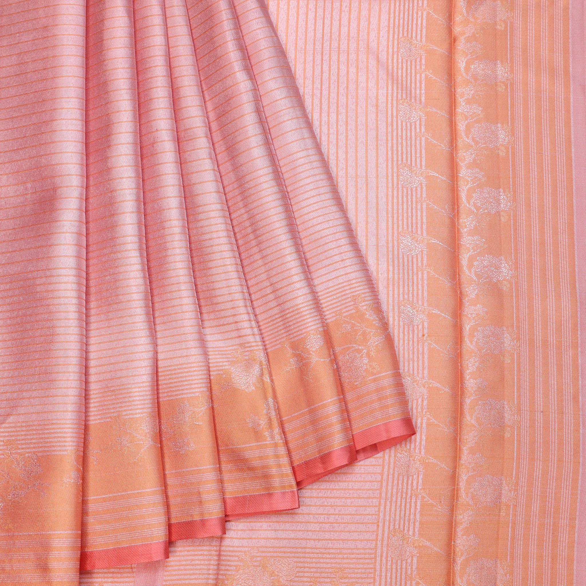 Peach Kanchipuram Silk Saree