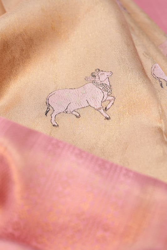 Sandal Kanchipuram Silk Saree