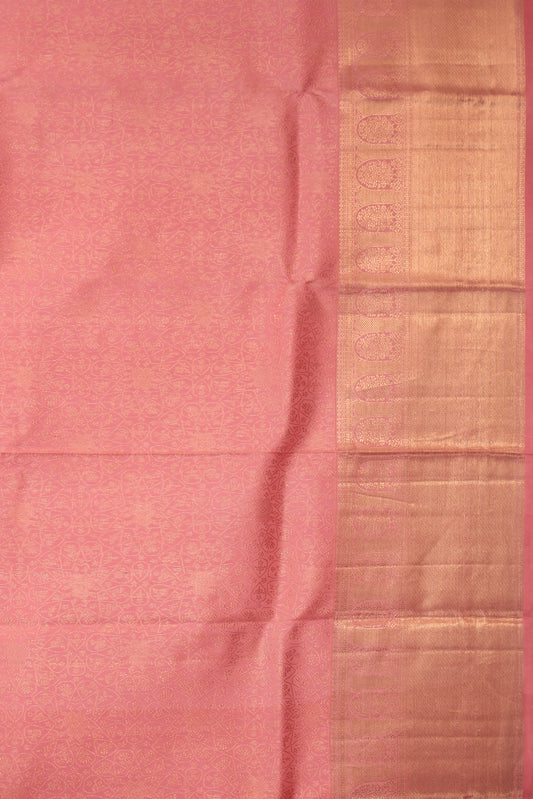 Peach Kanchipuram Silk Saree