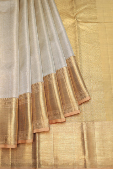 Gold Kanchipuram Tissue Silk Saree