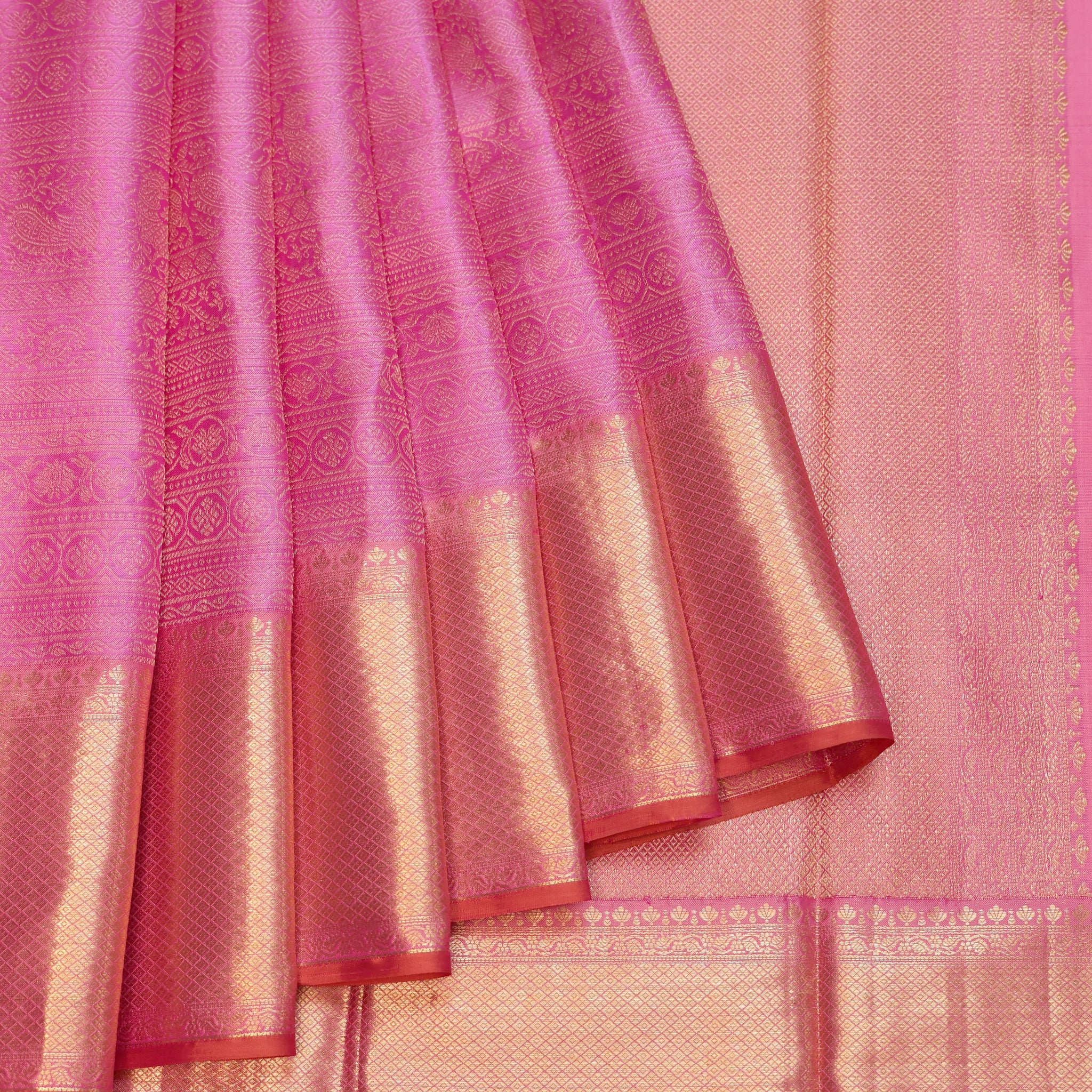 Pink Kanchipuram Silk Saree