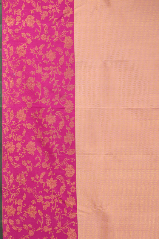 Peach Kanchipuram Silk Saree