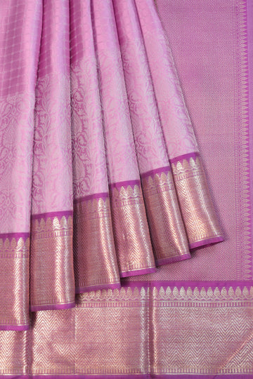 Lavender Kanchipuram Silk Saree