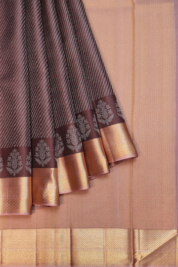 Brown Kanchipuram Silk Saree