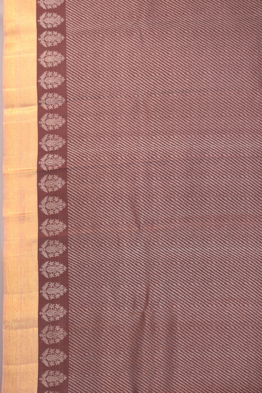 Brown Kanchipuram Silk Saree