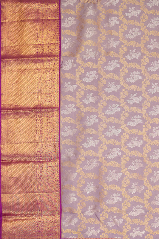 Grey Kanchipuram Silk Saree