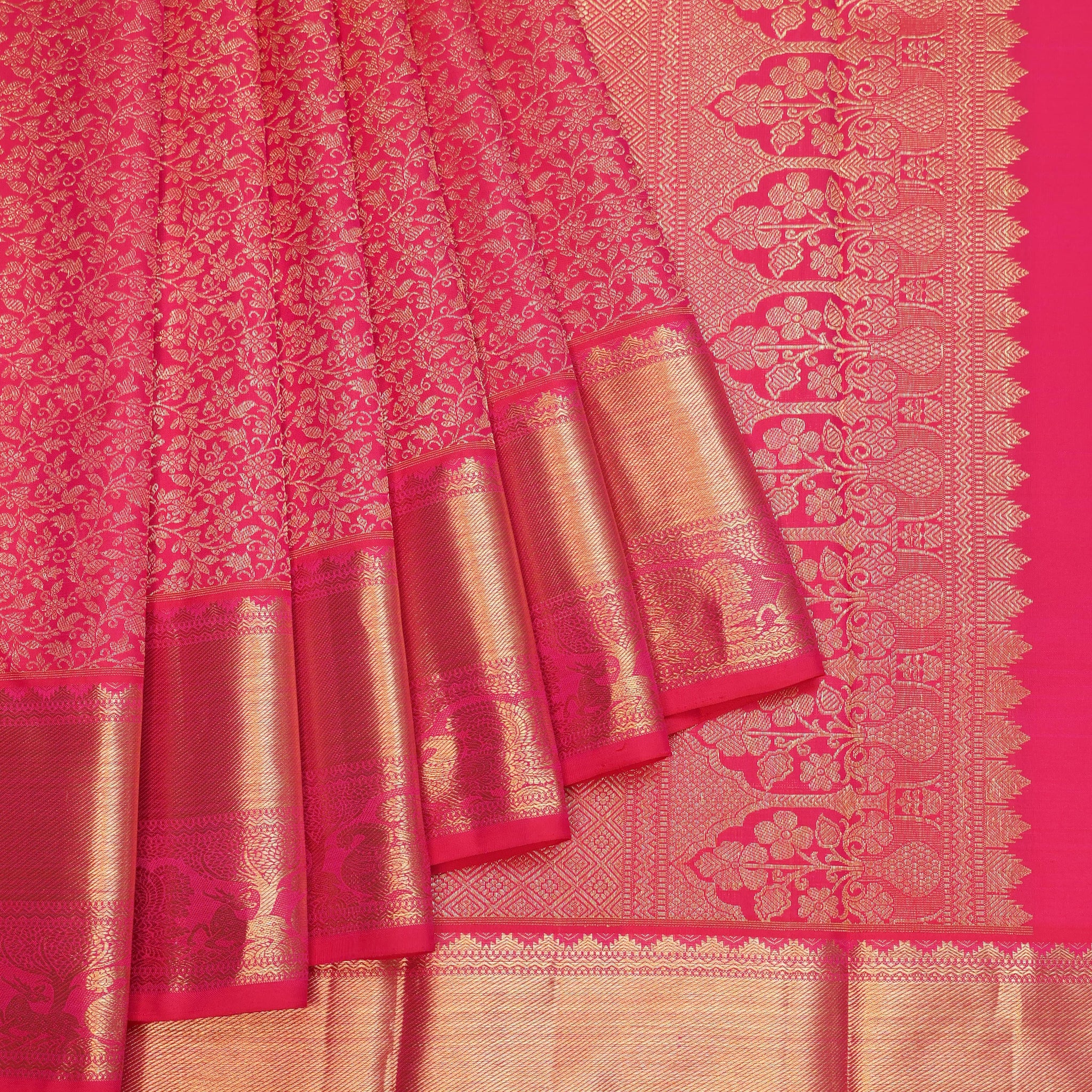 Pink Kanchipuram Silk Saree