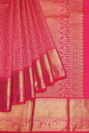 Pink Kanchipuram Silk Saree
