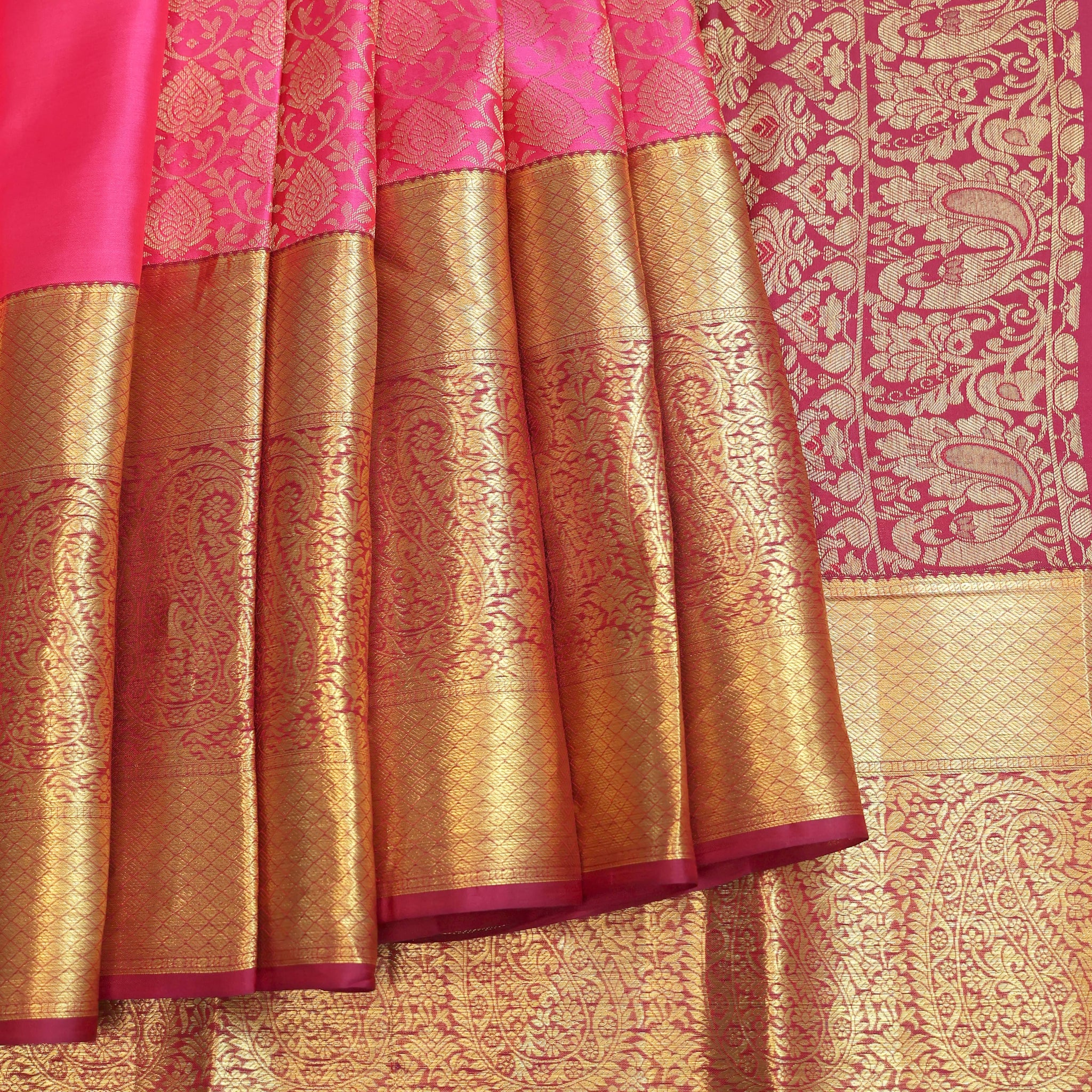 Pink Kanchipuram Silk Saree