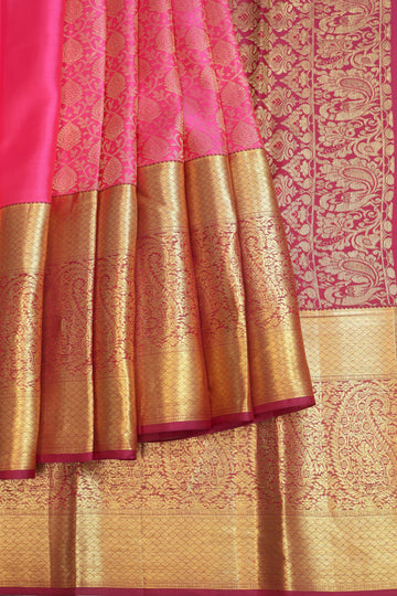 Pink Kanchipuram Silk Saree
