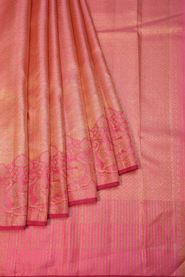 Pink Kanchipuram Silk Saree