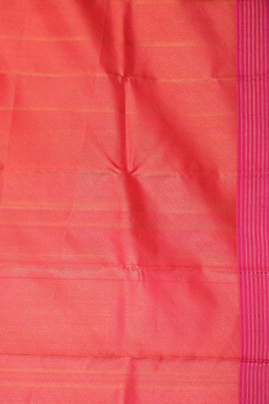 Peach Kanchipuram Silk Saree