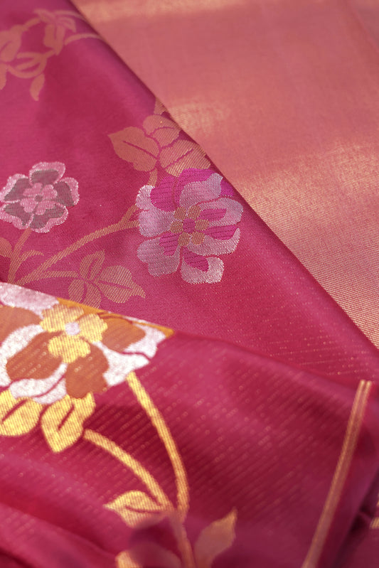 Maroon Kanchipuram Silk Saree