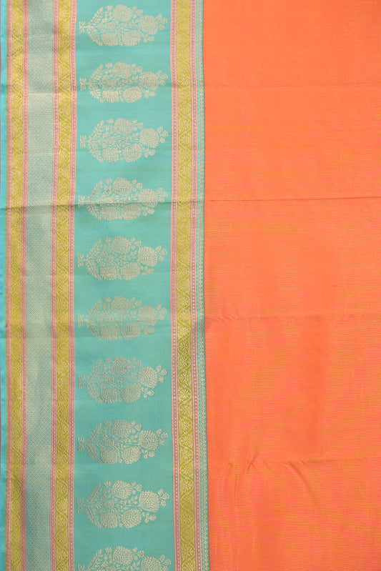 Orange Kanchipuram Silk Saree
