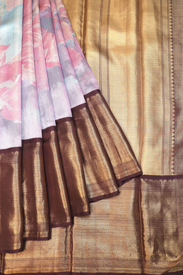 Multi Colour Kanchipuram Silk Saree