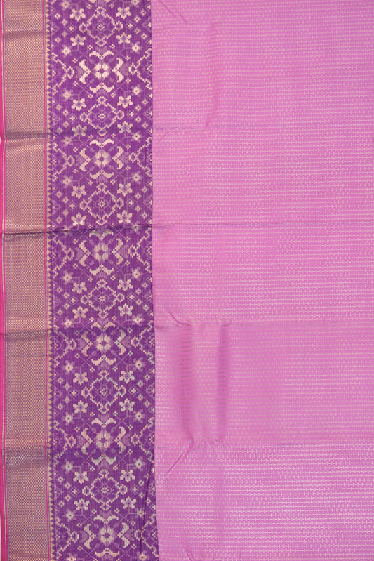 Onion pink Kanchipuram Silk Saree
