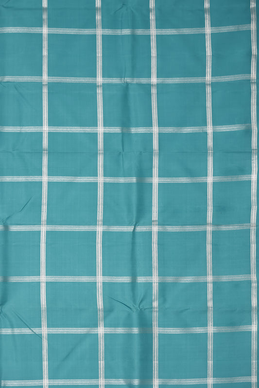 Sky blue Kanchipuram Silk Saree