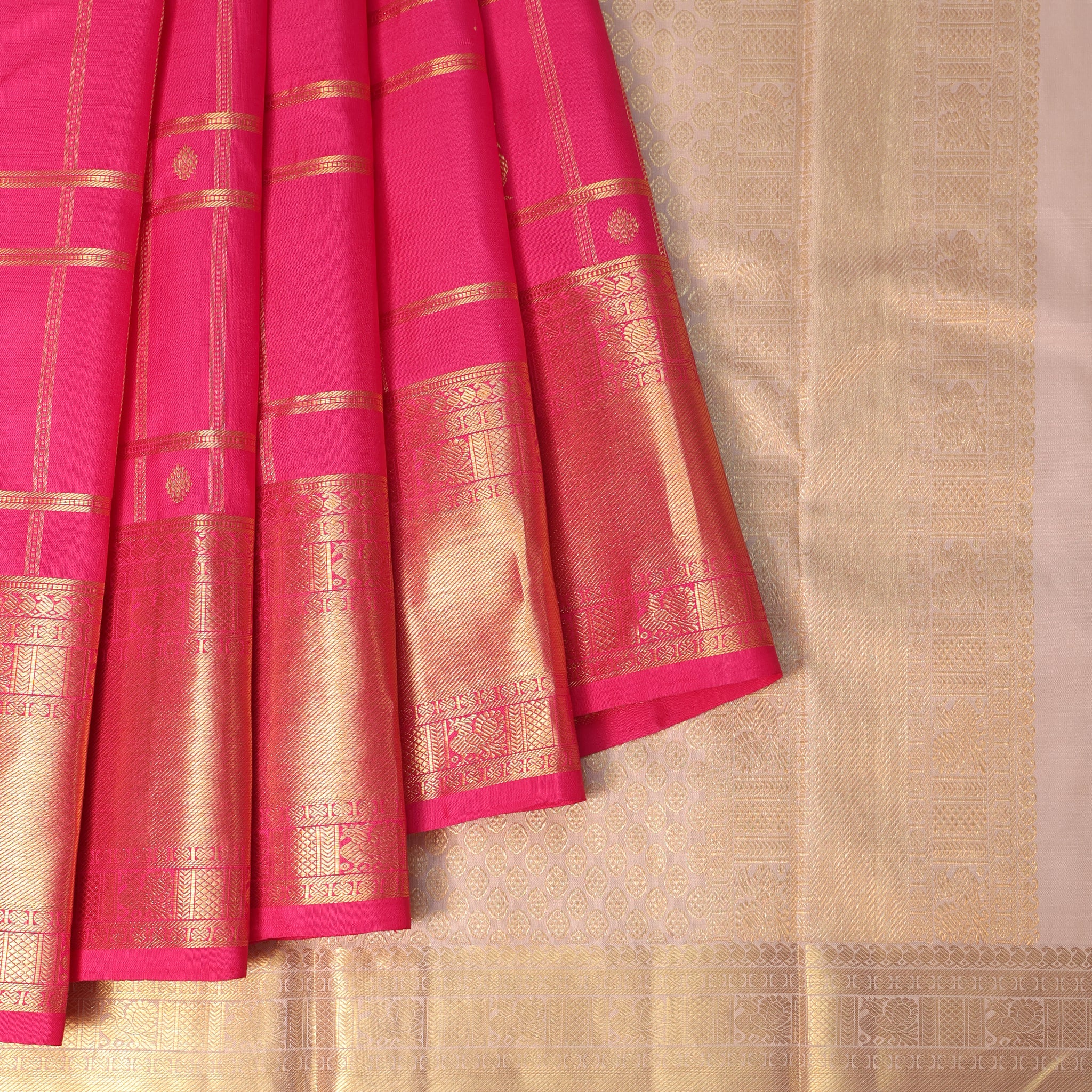 Pink Kanchipuram Silk Saree