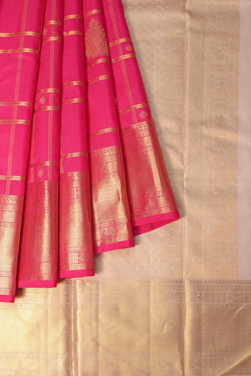 Pink Kanchipuram Silk Saree