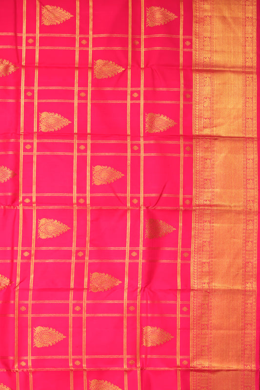 Pink Kanchipuram Silk Saree