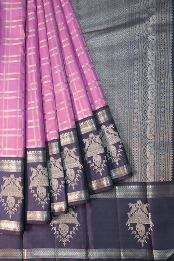 Lavender Kanchipuram Silk Saree